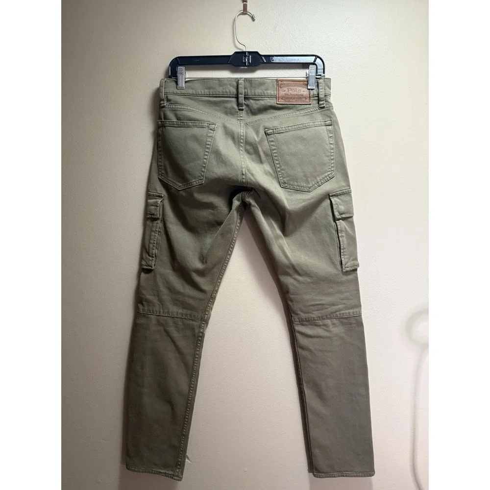 Polo Ralph Lauren Cargo Pants Olive Green 29x30 Stretch Utility Y2K